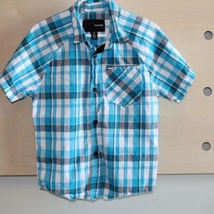 Boys Hurley shortsleeve button up shirt